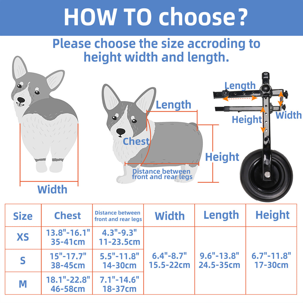Pet Dog Rehabilitation Walking Aid Cart